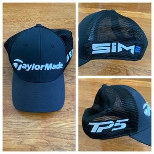 TaylorMade TP5 SIM2 Golf Hat — Black, Large / XL Fitted and Authentic